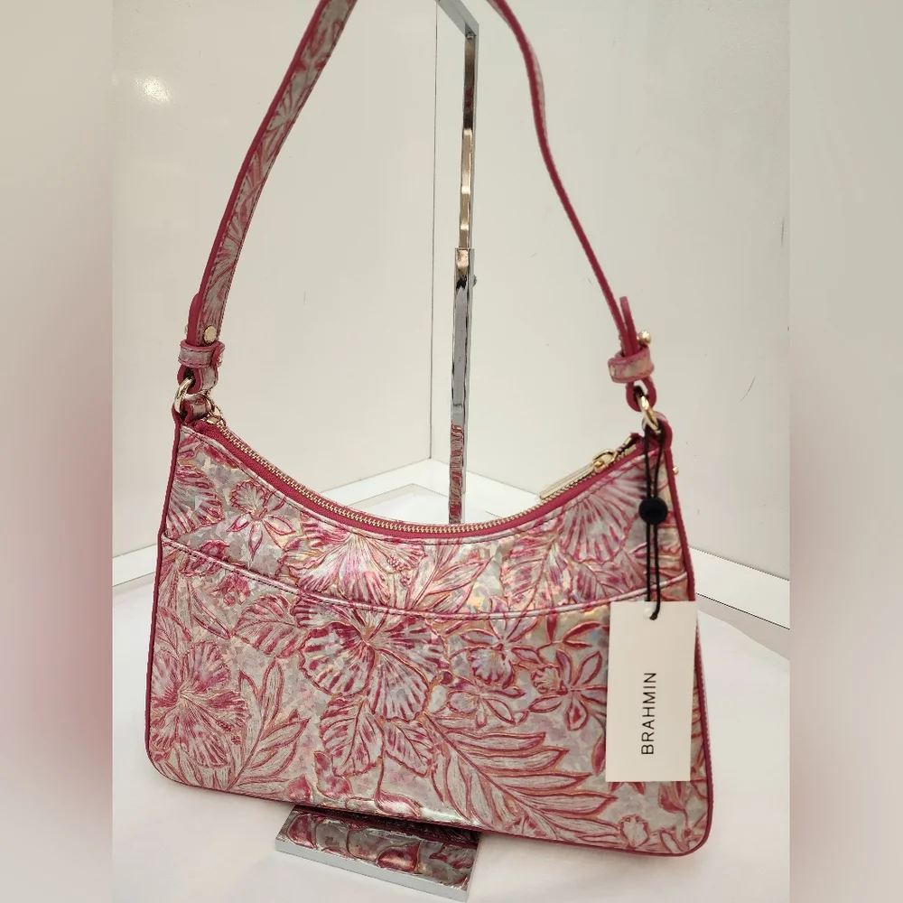Floral Pink Designer Shoulder Bag - Picture 5 of 10
